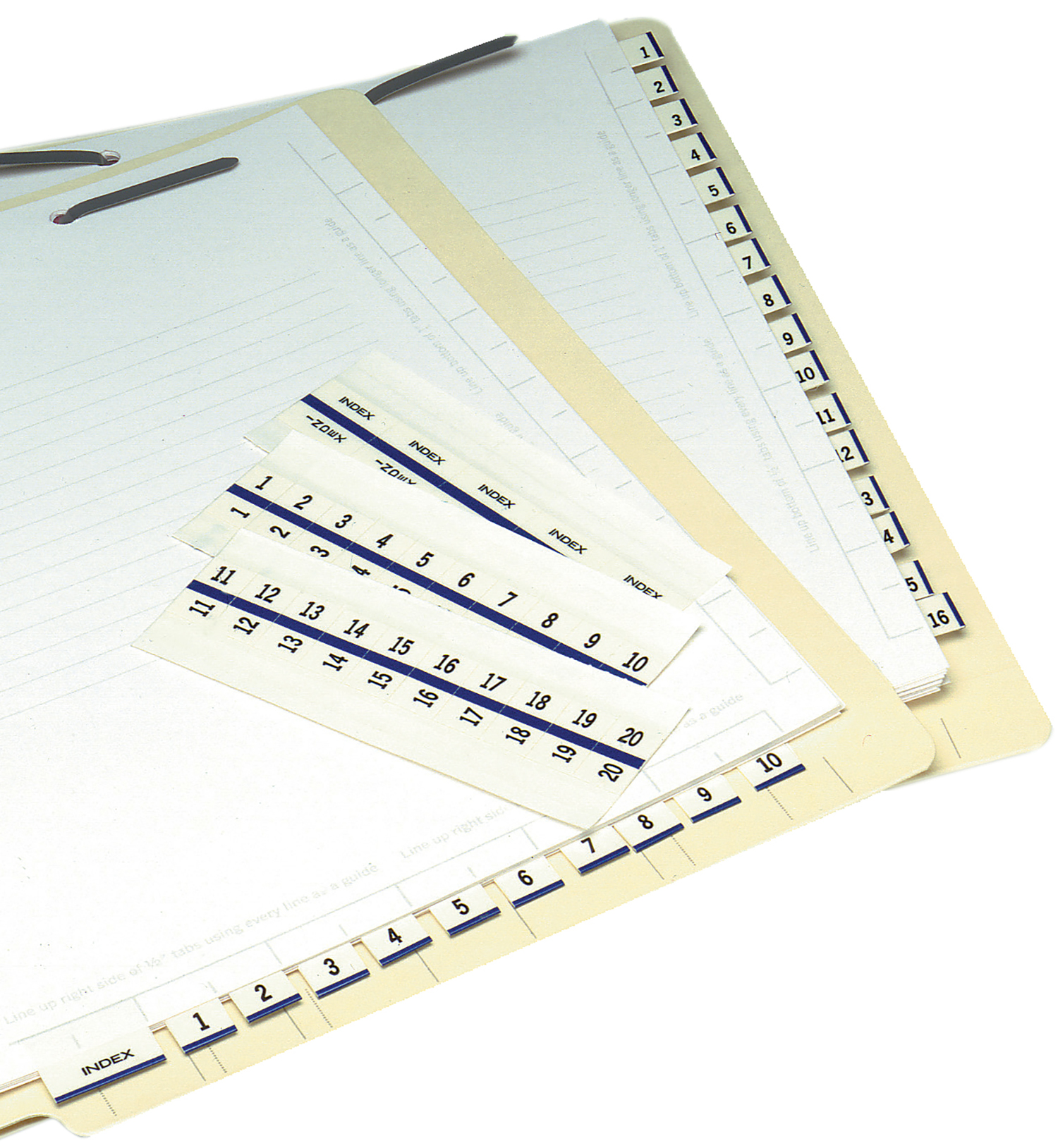 Numerical Legal Exhibit Index Tabs 1/2" - 100/Pkg