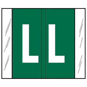 A-Z Labels Col'R'Tab 
1-5/16" 'L' GREEN
(GBS/VRE Compatible) - 500/Roll