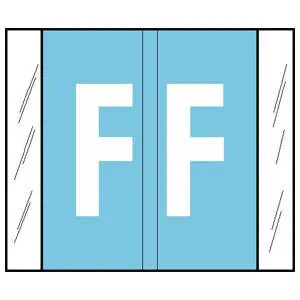 A-Z Labels Col'R'Tab 
1-5/16" 'F' LT BLUE
(GBS/VRE Compatible) - 500/Roll
