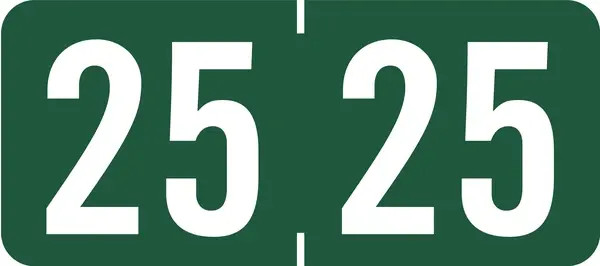 Yearcode Labels Tab Compatible 1/2" Kimdura '25' DK GREEN - 500/Roll