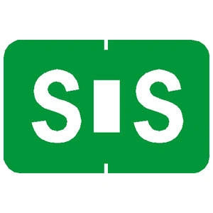 A-Z Labels Tab/Smead Compatible 1" 'S' PINK - 240/Pkg