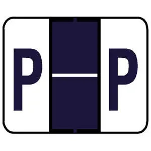 A-Z Labels Tab/Smead Compatible 1" 'P' PURPLE - 240/Pkg