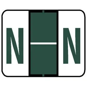 A-Z Labels Tab/Smead Compatible 1" 'N' DK GREEN - 240/Pkg