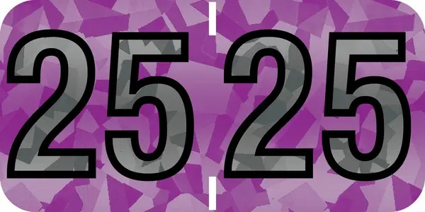 Yearcode Labels PMA Holographic Compatible 3/4" '25' VIOLET - 500/Roll