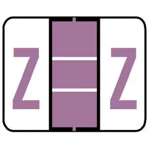 A-Z Labels Tab/Smead Compatible 1" 'Z' LILAC - 240/Pkg