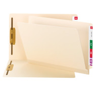 MADE TO ORDER ITEM Smead Compatible End Tab File Folder with SAFESHIELD Fasteners in Positions 1 and 3 - 14 PT. Manila - Letter Size with Reinforced Tab - 50/Box