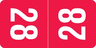 2028 Smead Yearband Label For Top Tab Folder Applications - 2028 - Red - 1" H X 1/2" W - 250/PK