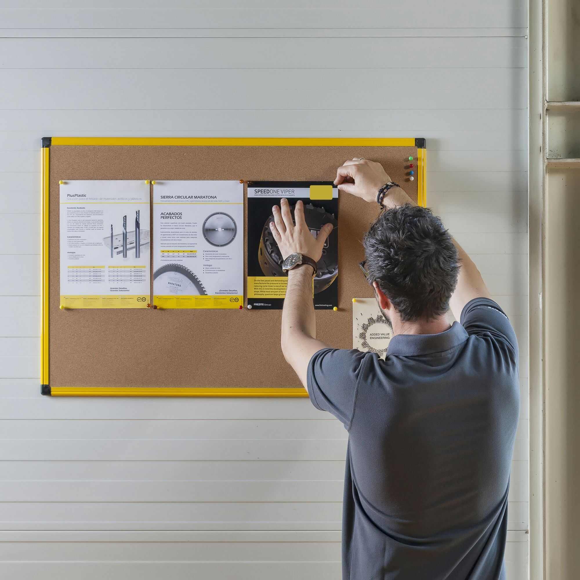 Industrial Ultrabrite Cork Board - High Visibility, Easy Mounting