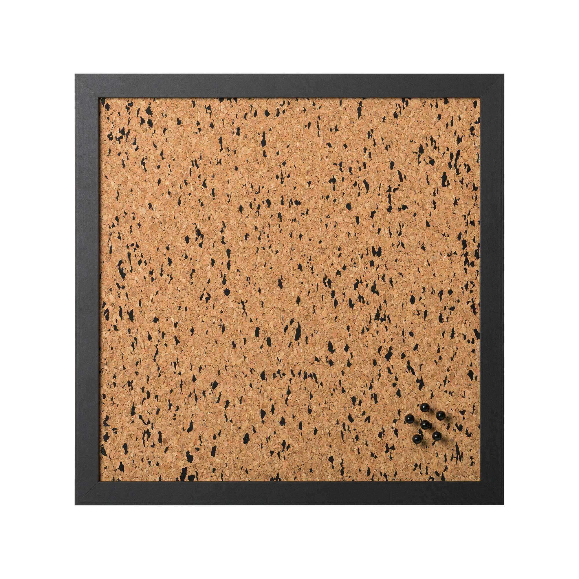 Black Speckled Cork Bulletin Board with Frame & Mount Kit
