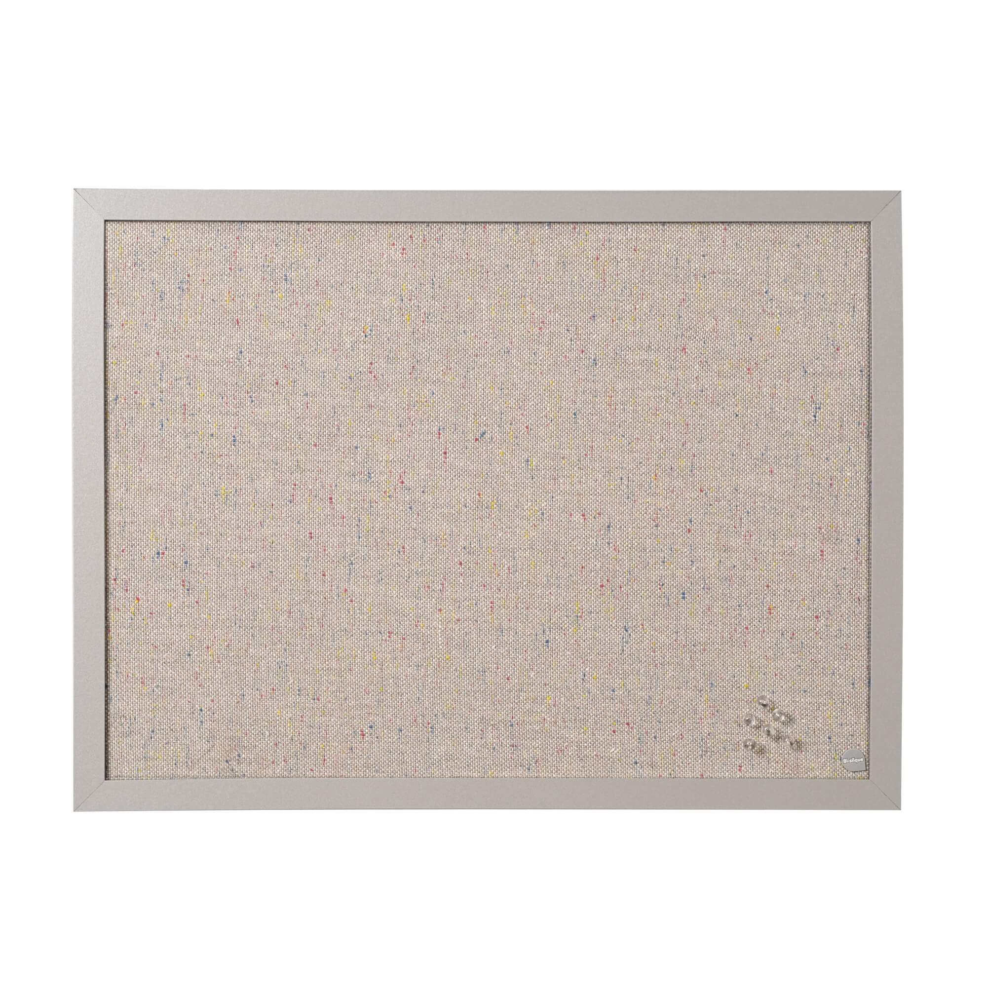 Gray Fabric Bulletin Board with Wood Frame - Pinhole-Resistant Surface, Wall Mount, Small Space Friendly