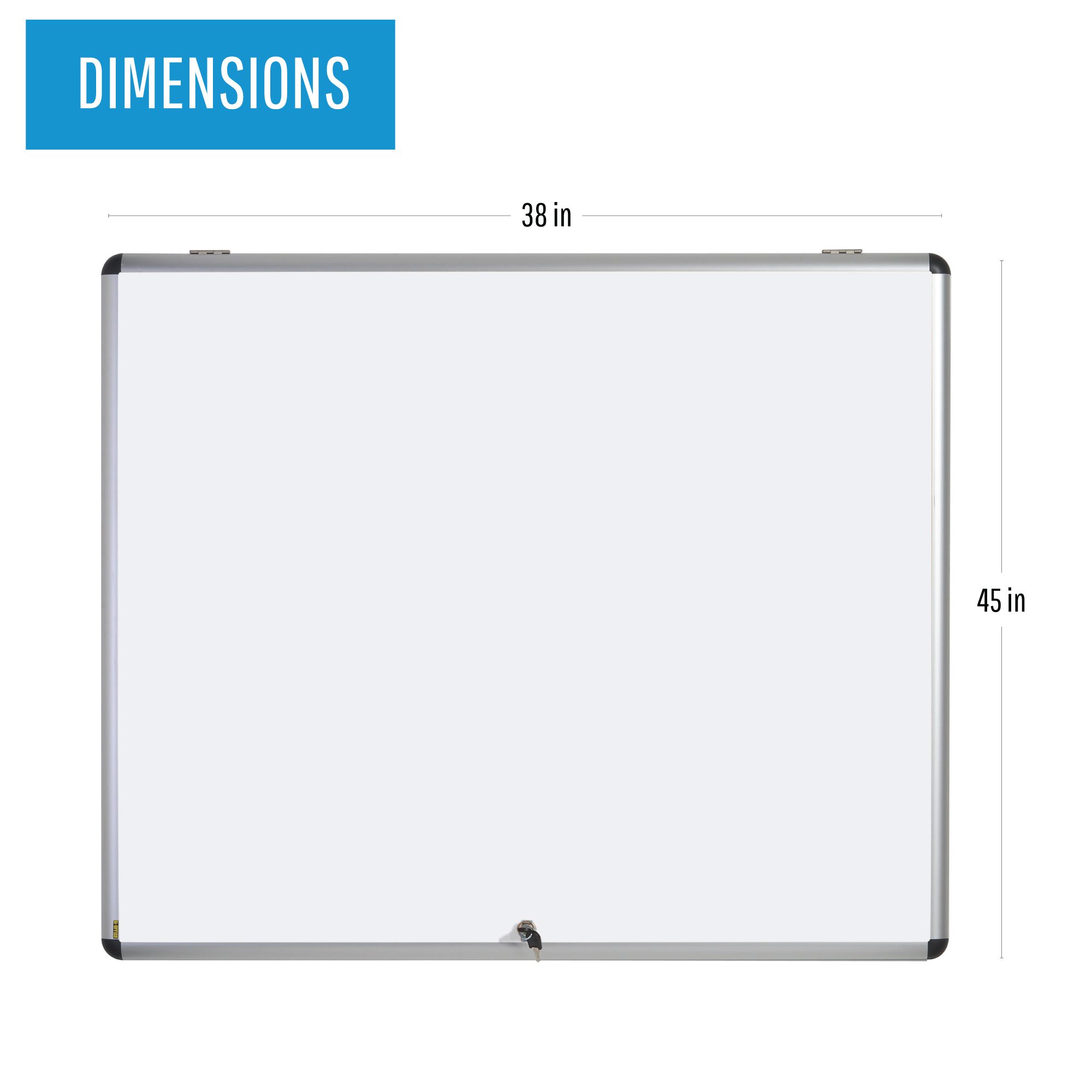 SlimLine Magnetic Enclosed Board - Secure Display with Hinged Door