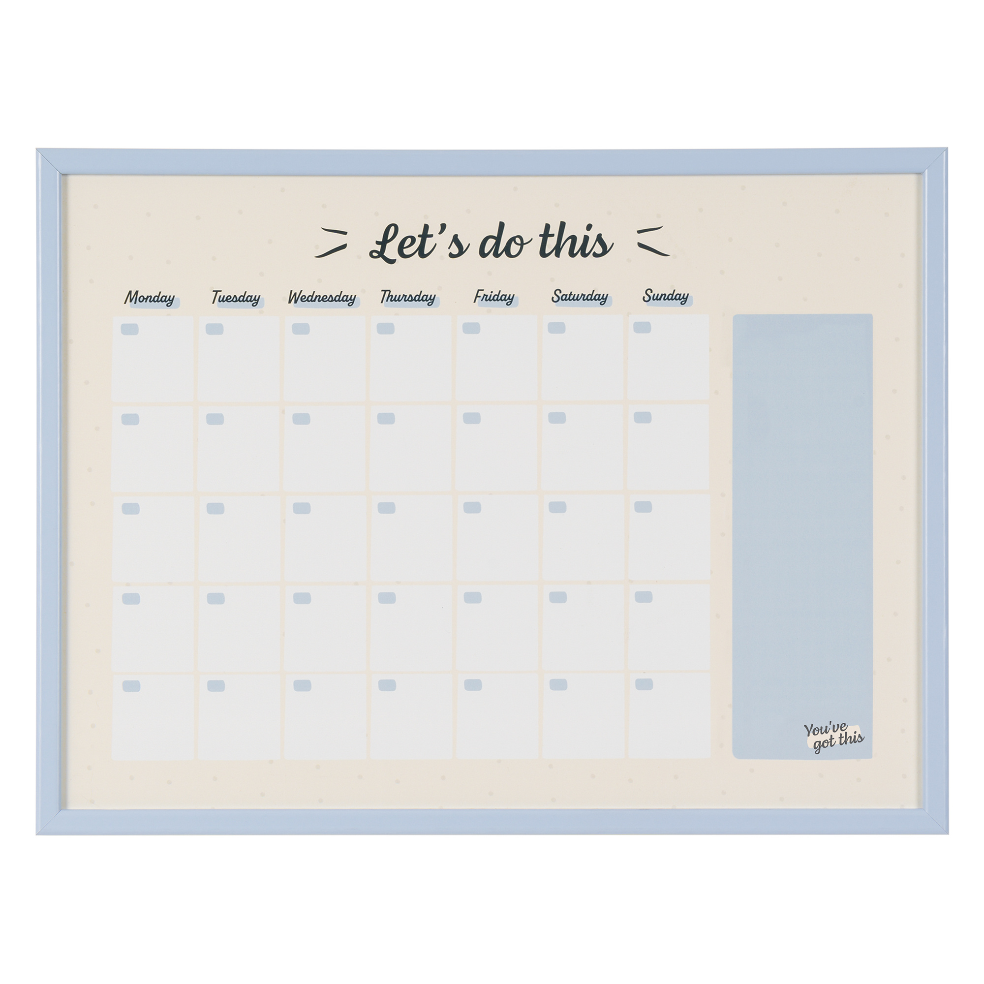 Pastel Magnetic Monthly Planner Board - Durable Surface, Easy Install