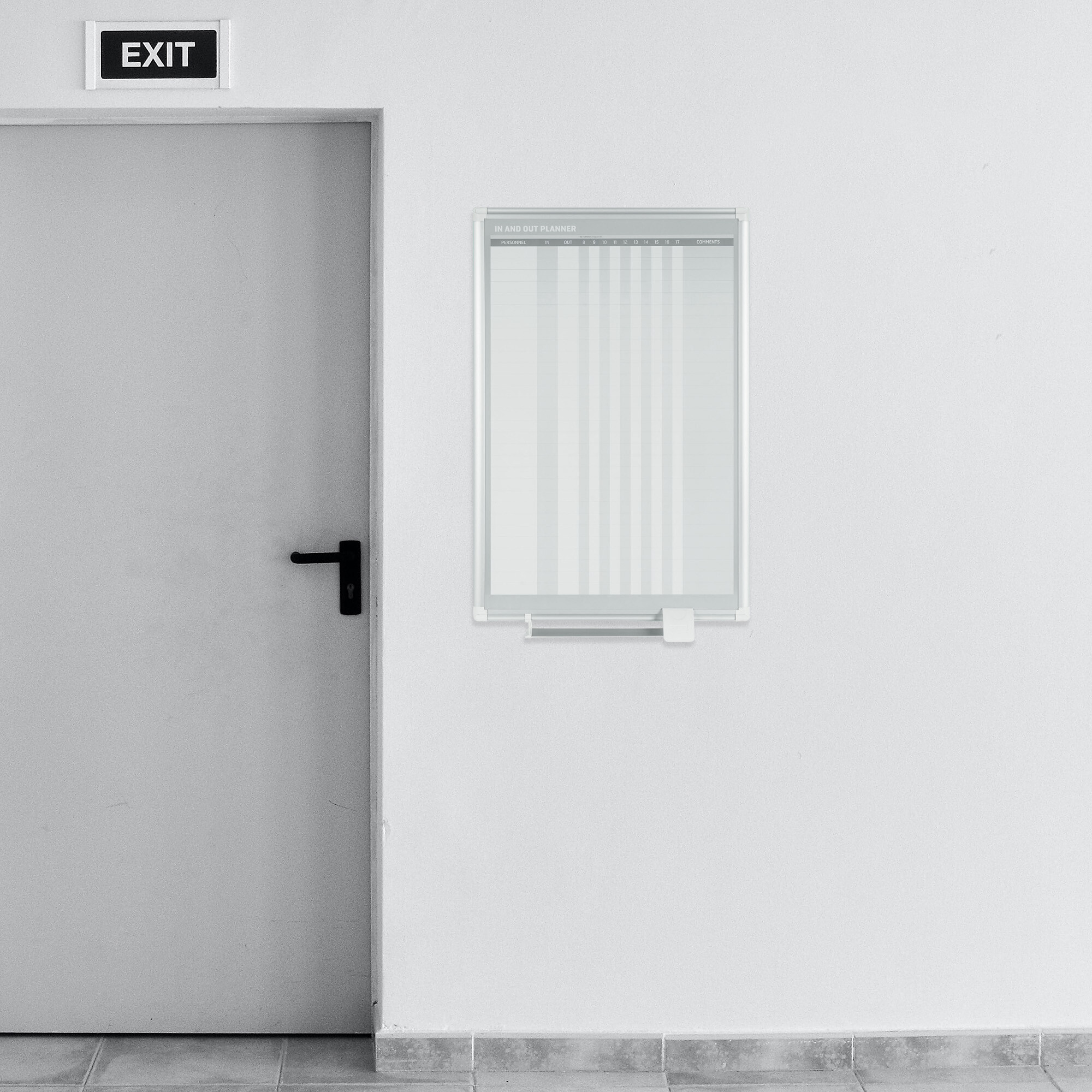 In-Out Magnetic Dry-Erase Board - Efficient Scheduling and Messaging