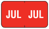 Jeter 7000 Series Month Labels "JUL" Red  - 15/16" x 1-5/8 - 225/pk