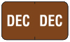 Jeter 7000 Series Month Labels "DEC" Brown   - 15/16" x 1-5/8 - 225/pk