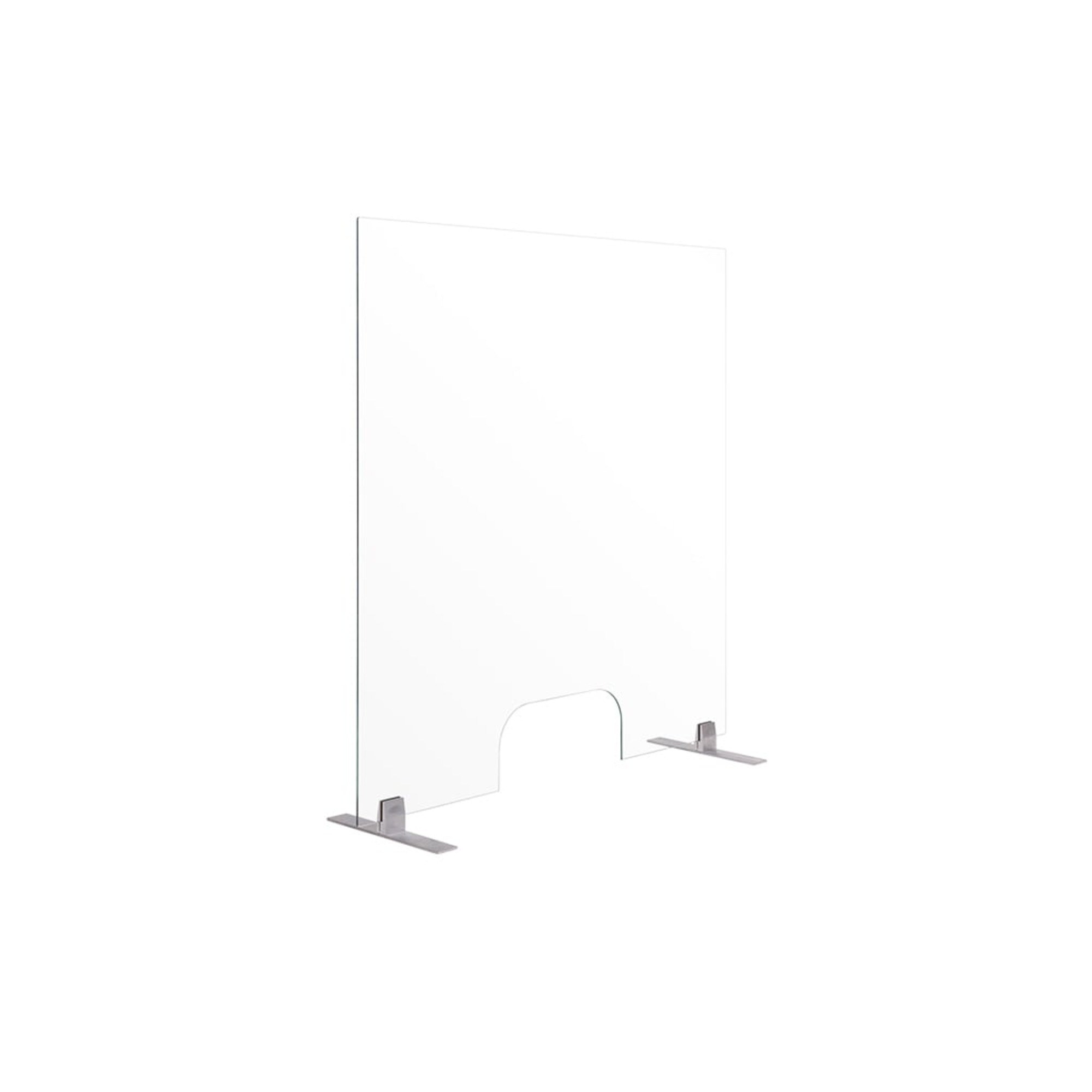 Frameless Glass Countertop Barrier - Writable Surface, Easy Mobility