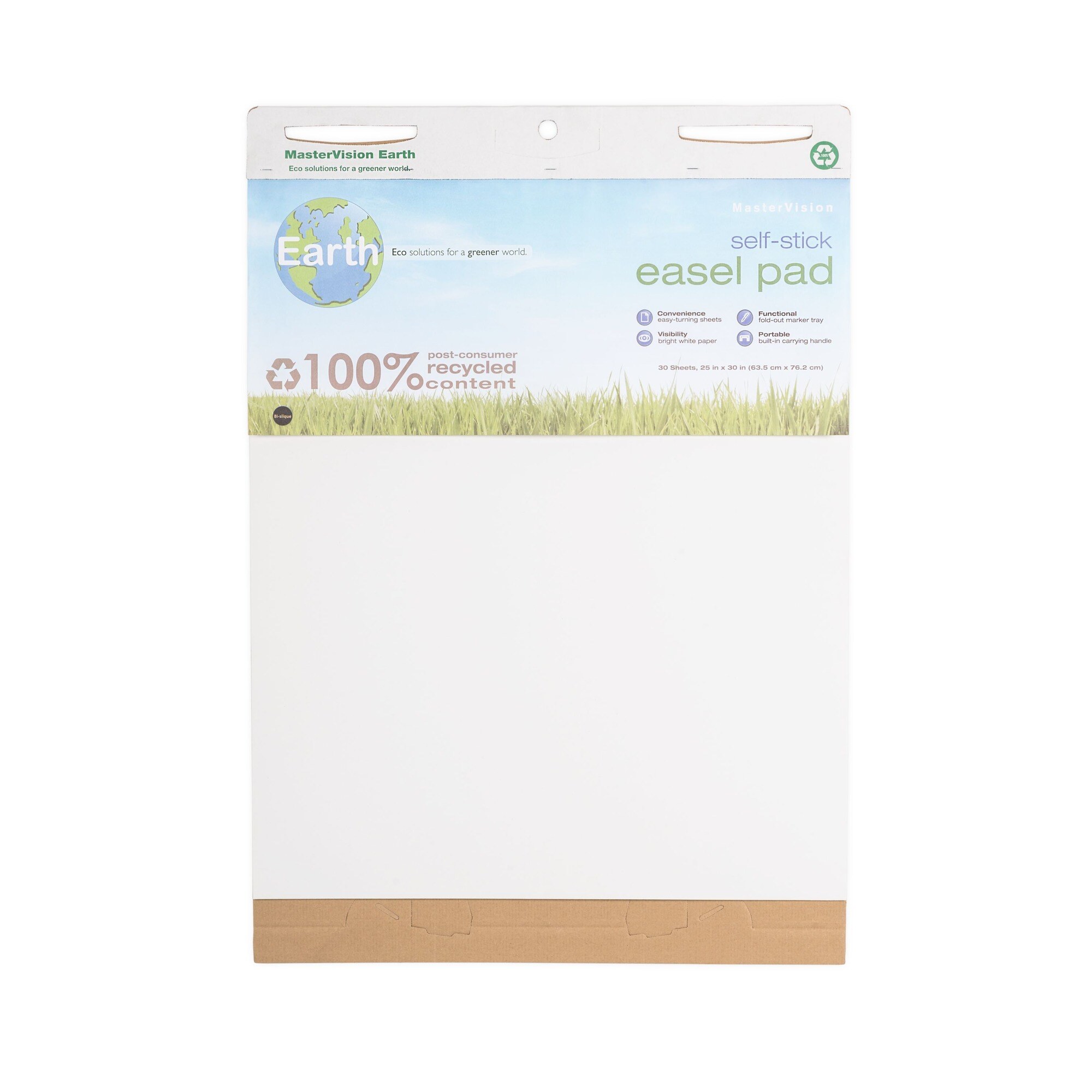 Earth Self-Stick Easel Pad - Recycled, Portable, Adhesive Pages