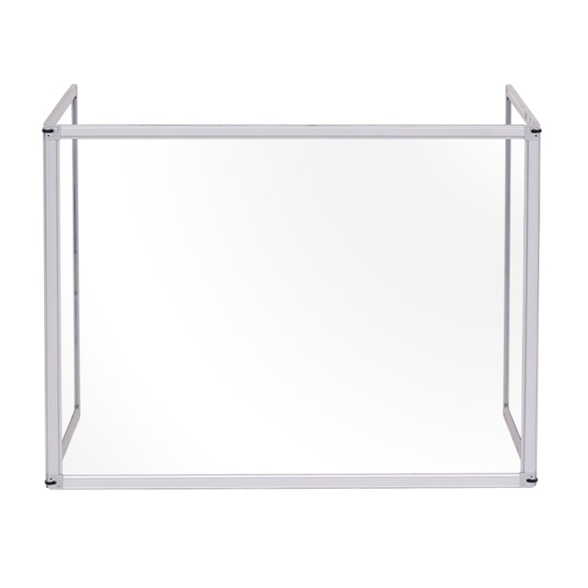 Trio Glass Desktop Divider - Triple-Sided Aluminum Frame Protection