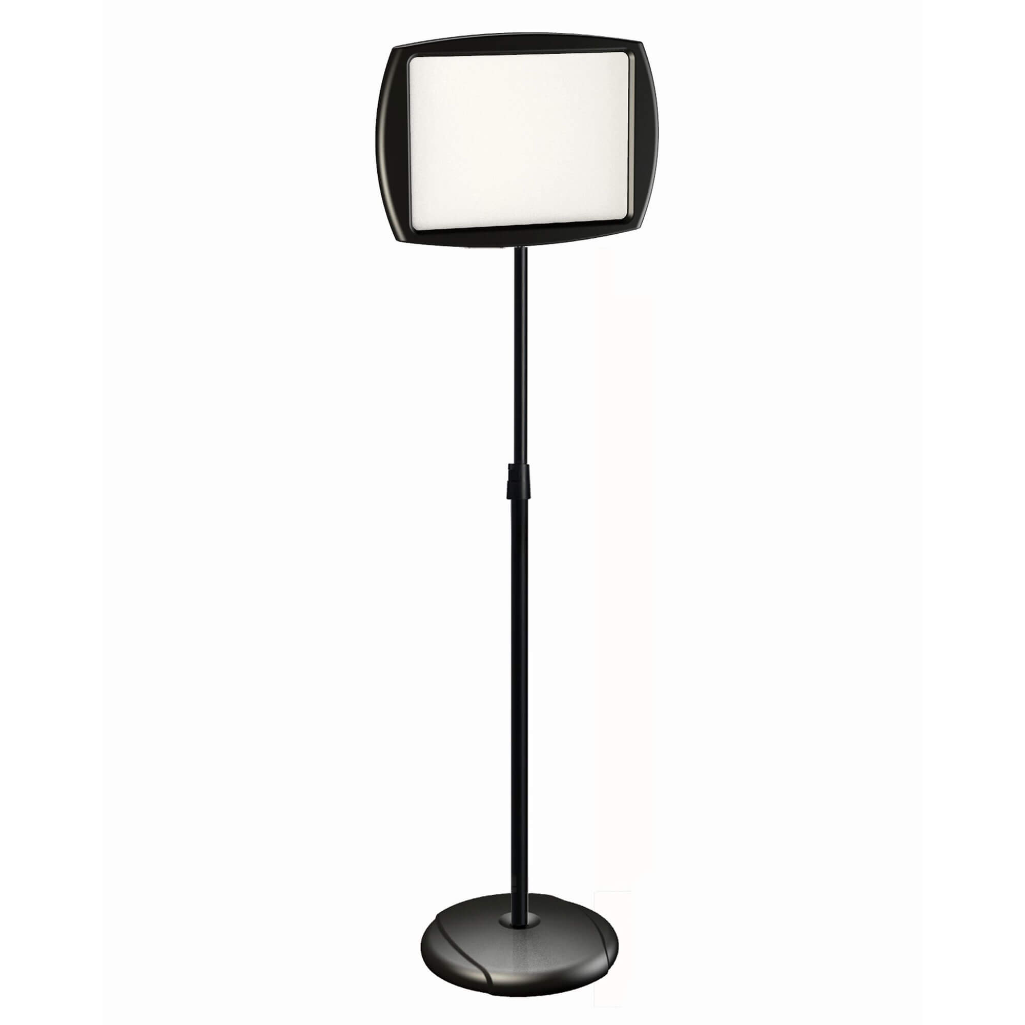 Adjustable Floor Sign Holder with Magnetic Dry-Erase Surface - Octagonal, Rectangular, or Arrow