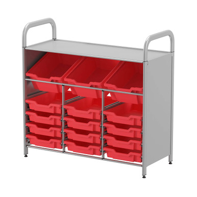 Shelves with Storage Bins for Classroom Organization