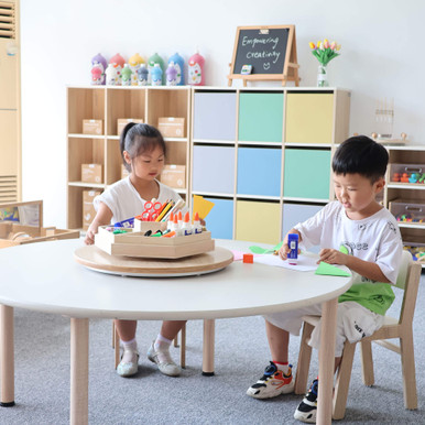 Round Classroom Table 48 x 48 Spacious Kids Learning Table