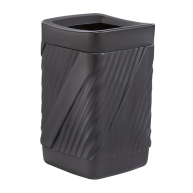 Twist Open Top Trash Can with 32 Gallon Capacity for Indoor and Outdoor Use