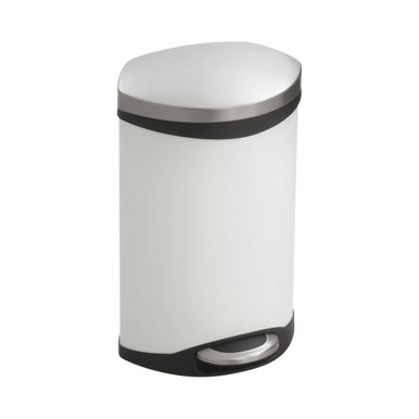 Compact Ellipse Step On Trash Can with Soft Close Lid 3 Gallon