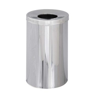 Open Top Steel Trash Can with Lift Off Lid 35 Gallon