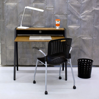 Bubble Steel Wastebasket with PVC Liner 6 Gallon