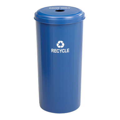 20 Gallon Steel Can Recycling Bin with Lid for Aluminum Cans