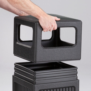 Compact Recessed Panel Trash Can with 15-Gallon Capacity