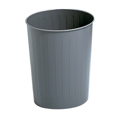 Round Steel Wastebasket 23.5 Quart Set of 6