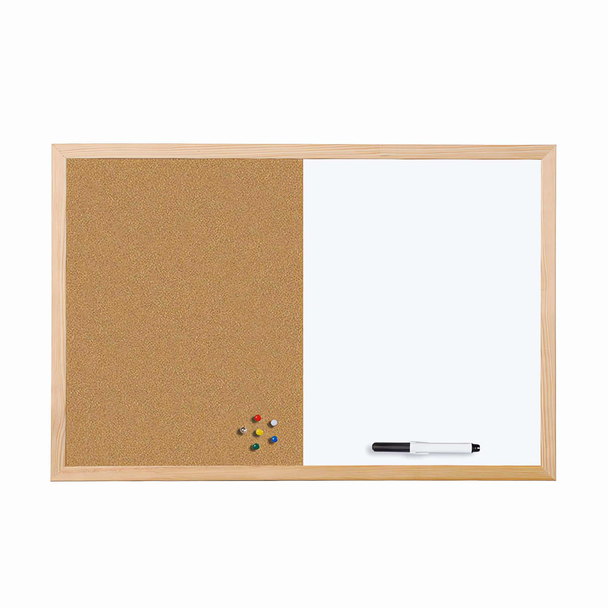 Organizational Combo Board with Dry-Erase and Cork Surface