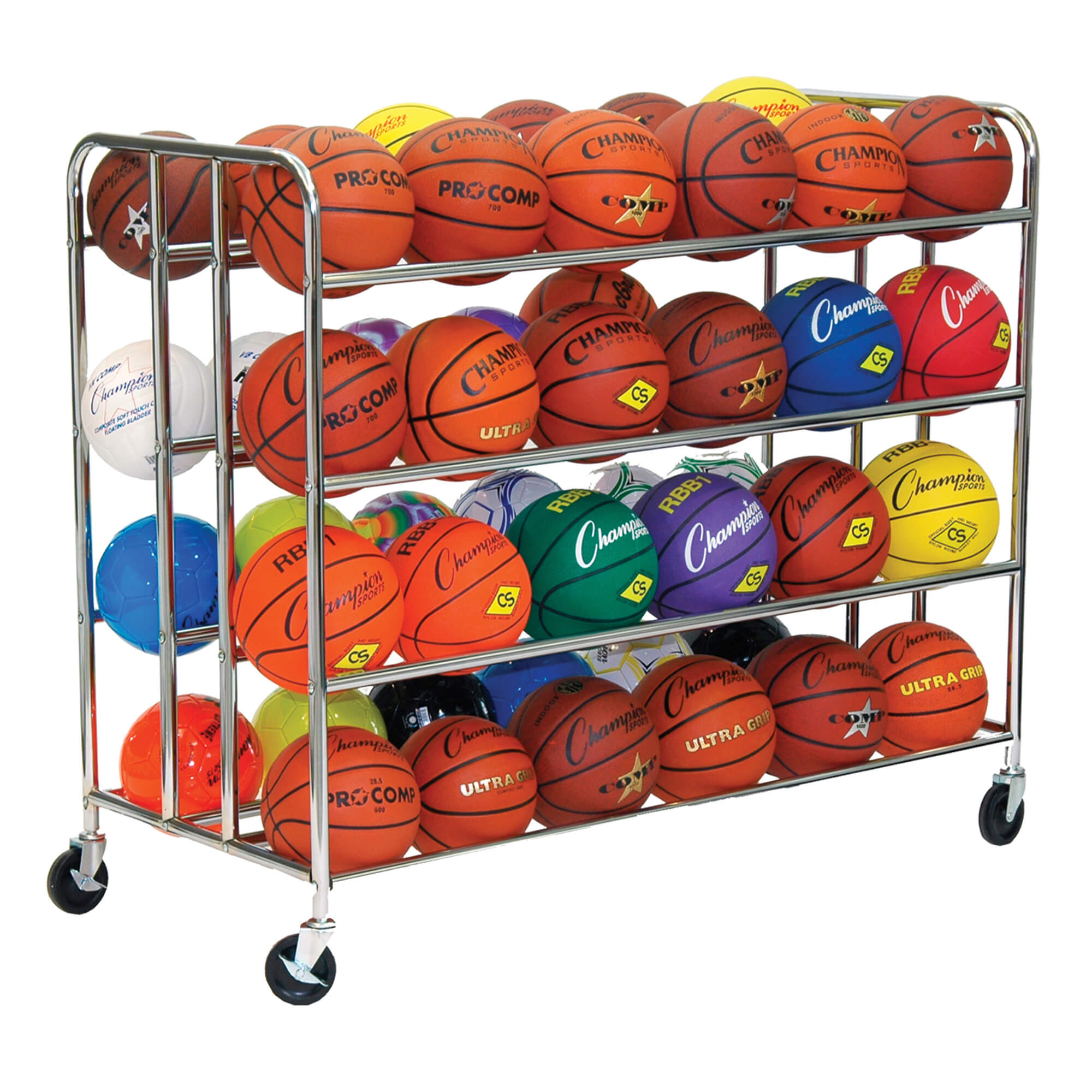 Ball Storage Cart with Rolling Casters