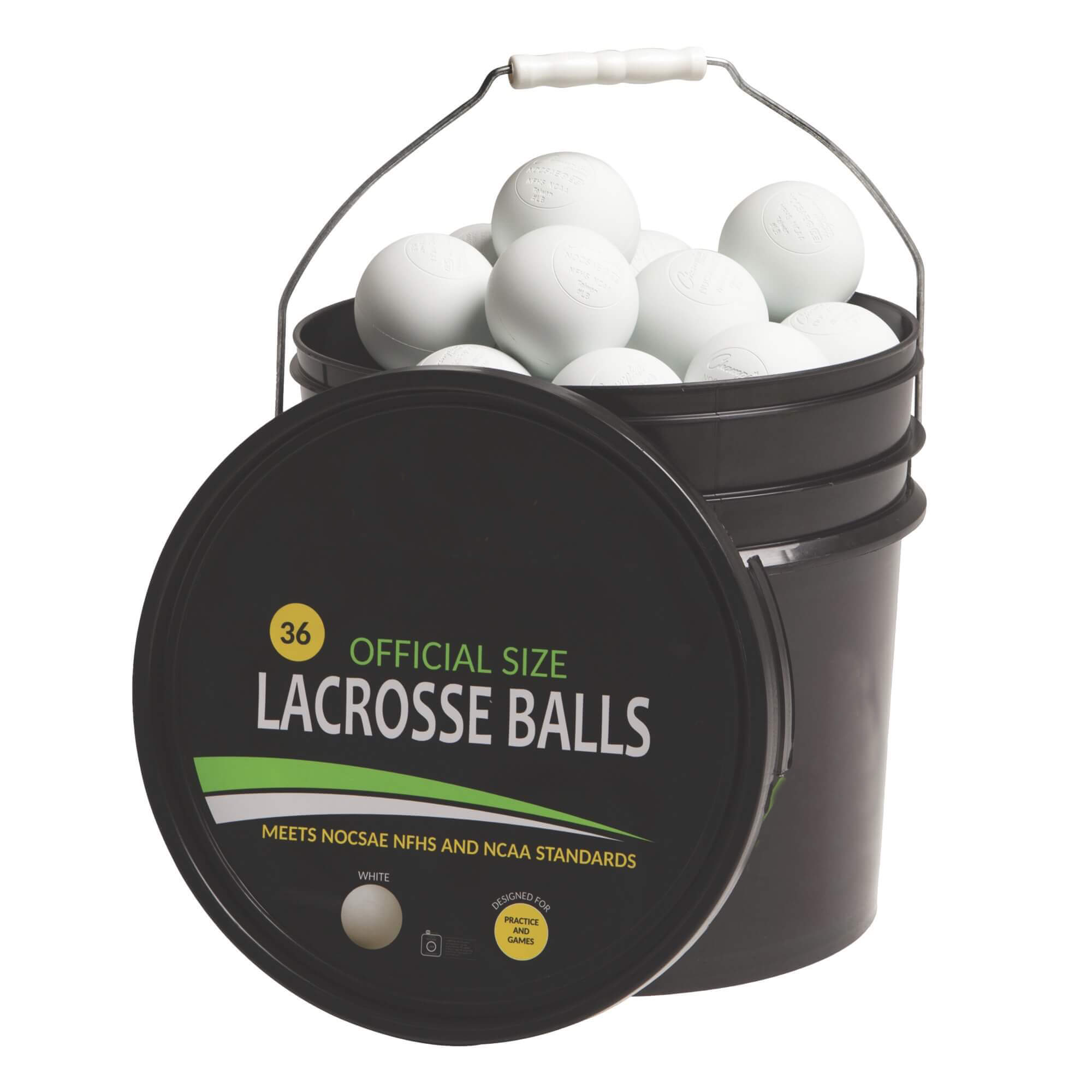 Lacrosse Ball Bucket with 36 Official Balls