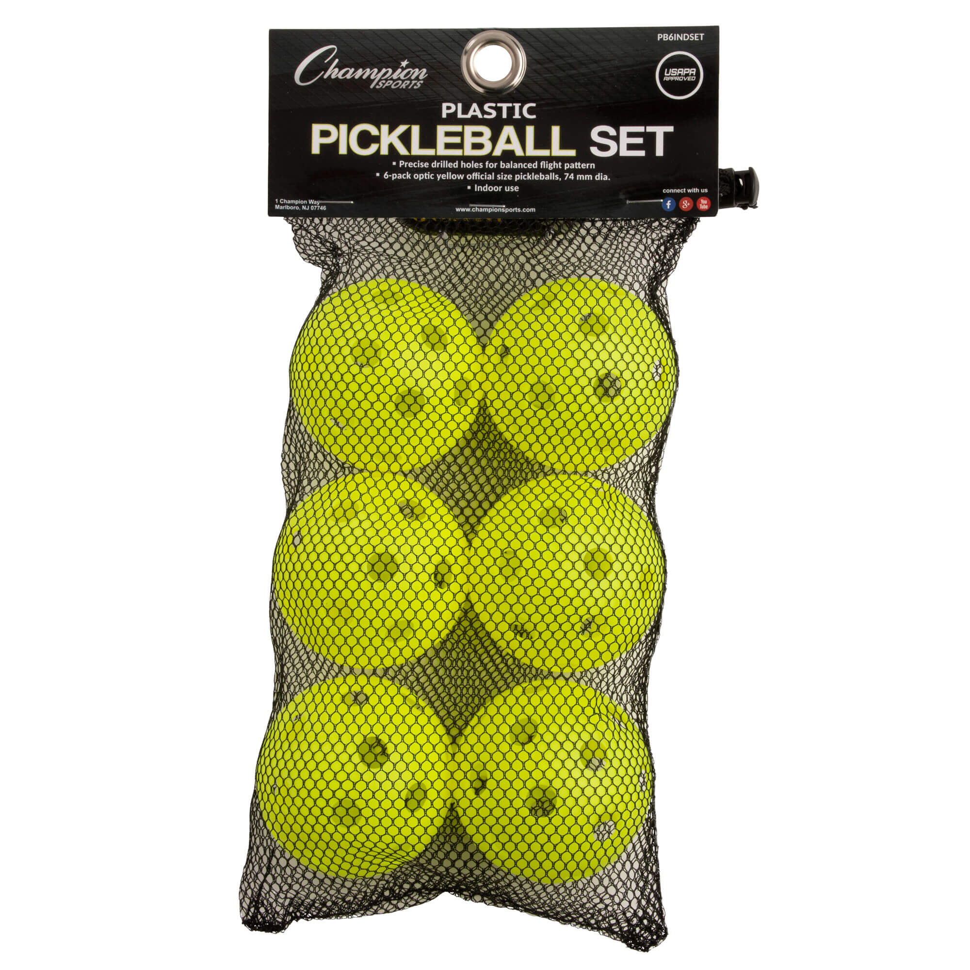 Champion Indoor Pickleball Set of 6