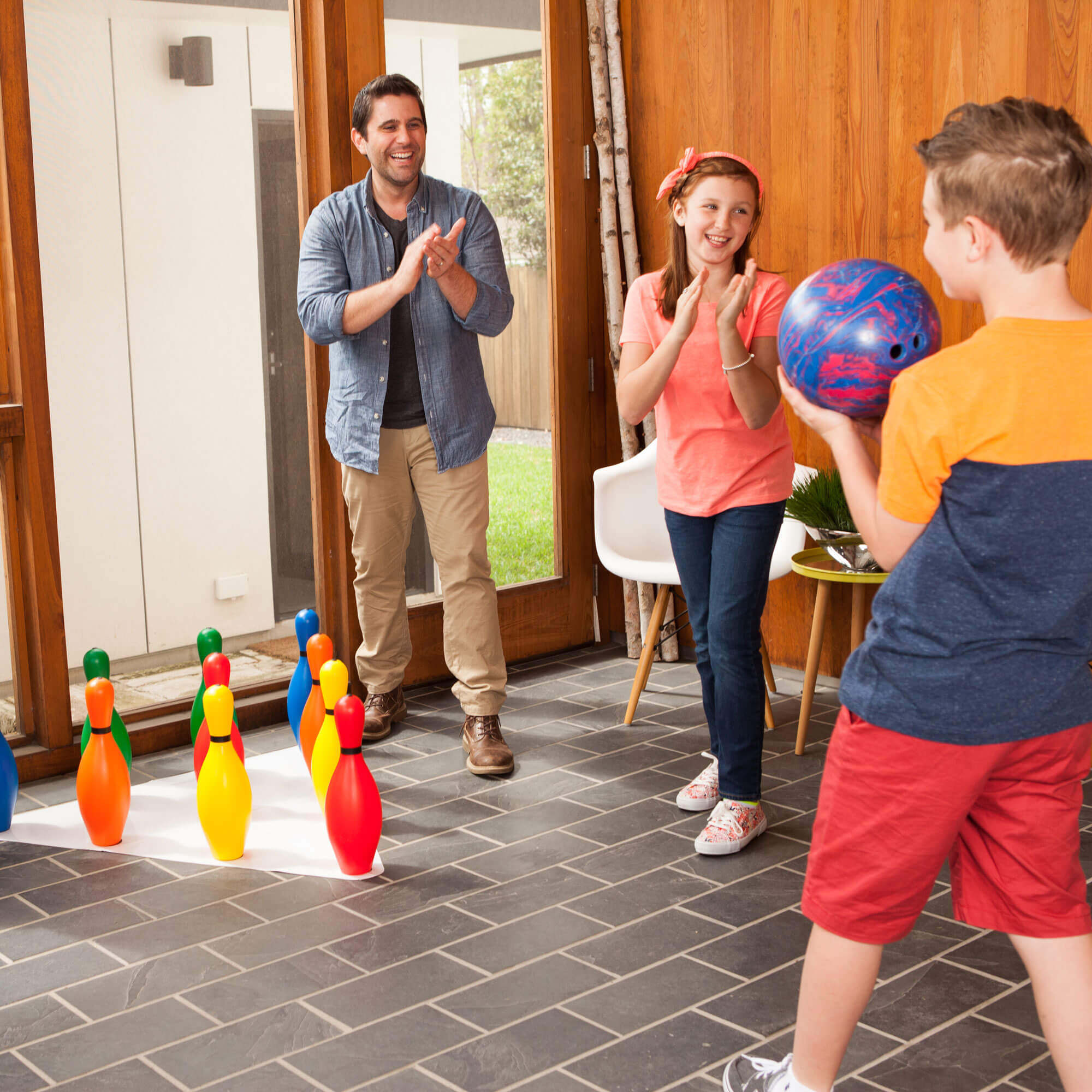 Champion MultiColor Plastic Bowling Pin Set