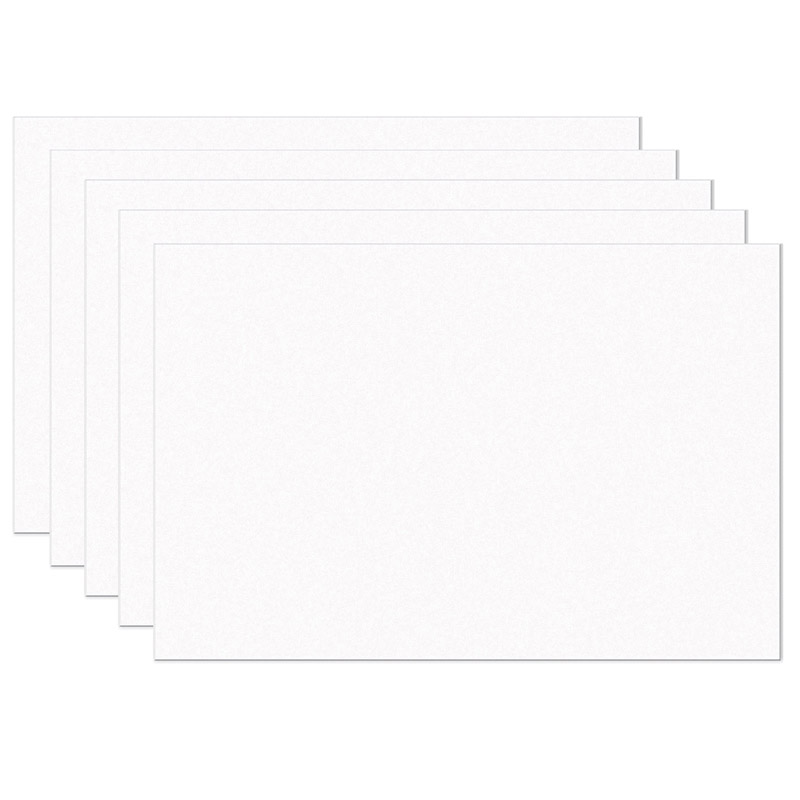 Construction Paper, Bright White, 12'' x 18'', 100 Sheets Per Pack, 5 Packs - PAC8708-5