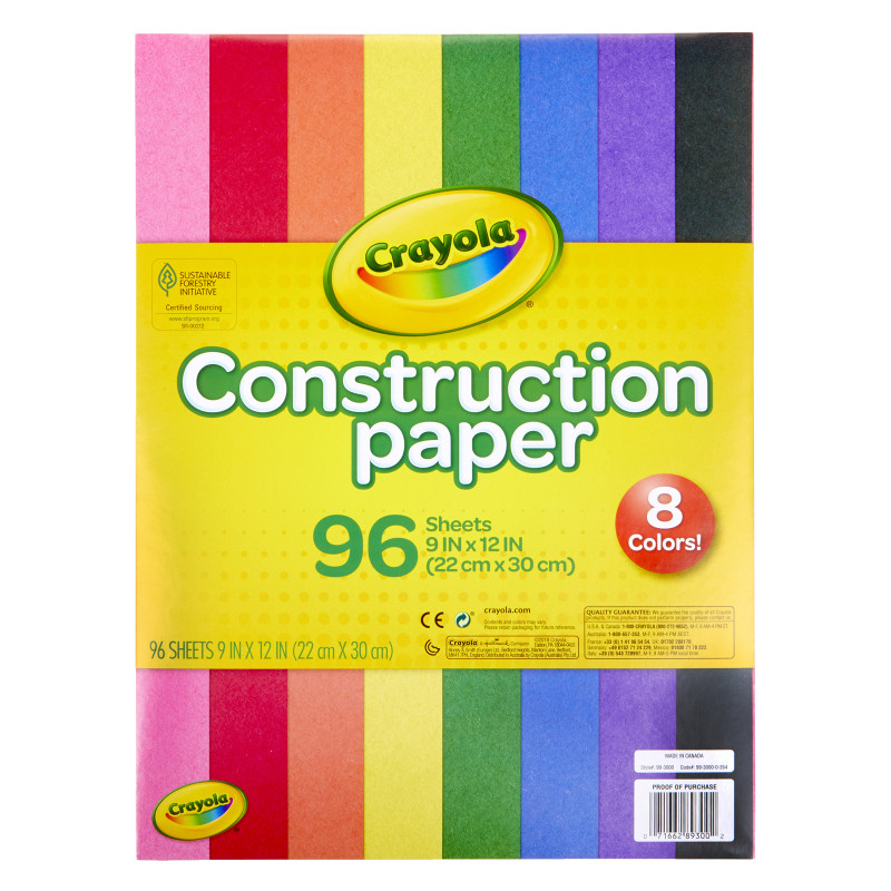 Construction Paper, 96 Sheets - BIN993000