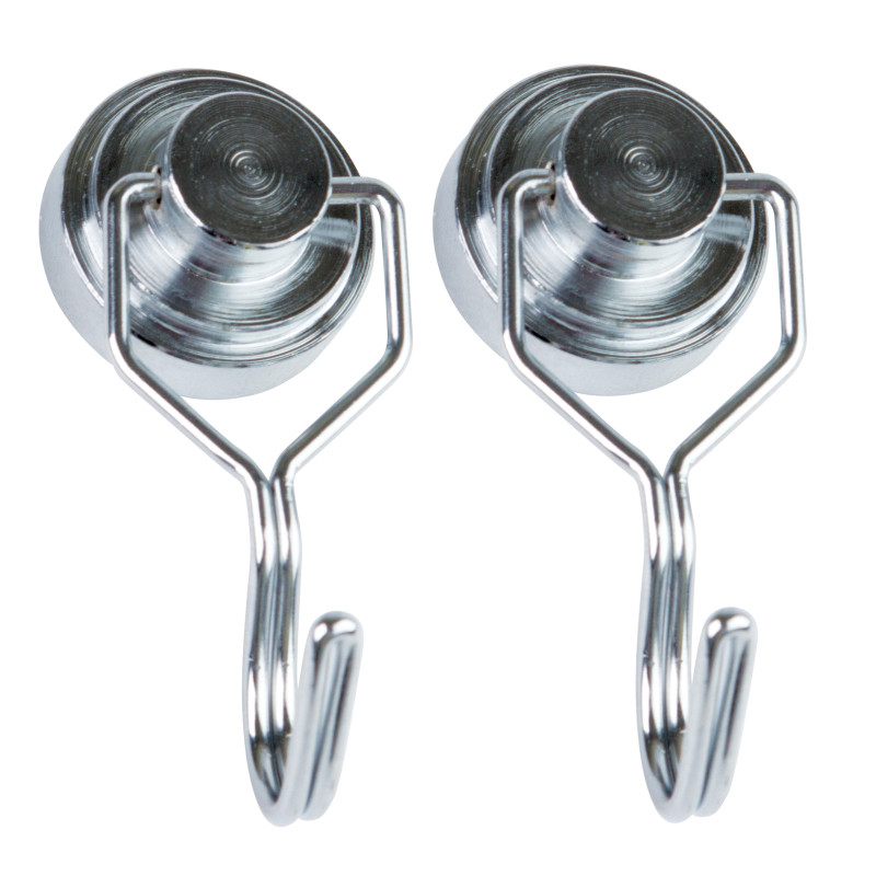 Magnetic Hooks, 1'' diameter, 2 Per Pack, 2 Packs