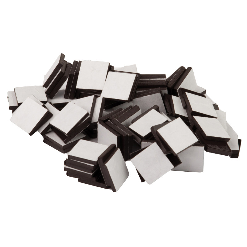 Adhesive Magnetic Squares, 1/2'' sq, Pack of 100