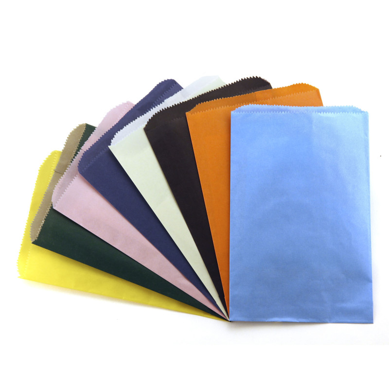 Pinch Bottom Bags, Assorted Colors, 6'' x 9'', Pack of 28