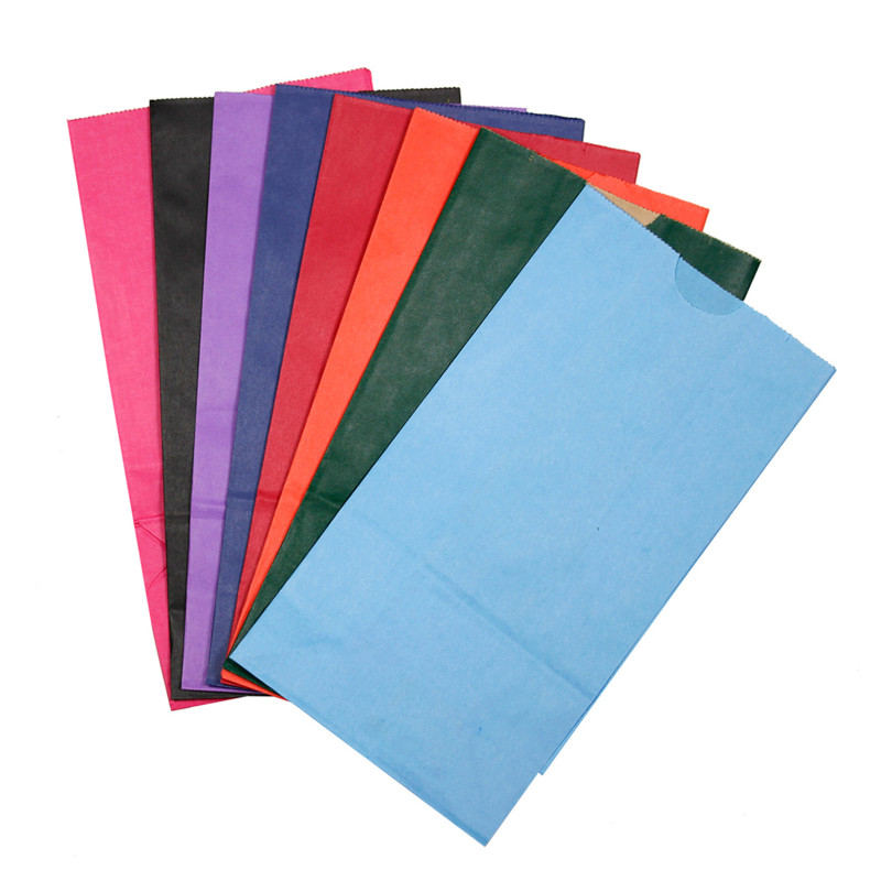 Bright Assorted Bags, 6'' x 3 1/2'' x 11'', Pack of 28