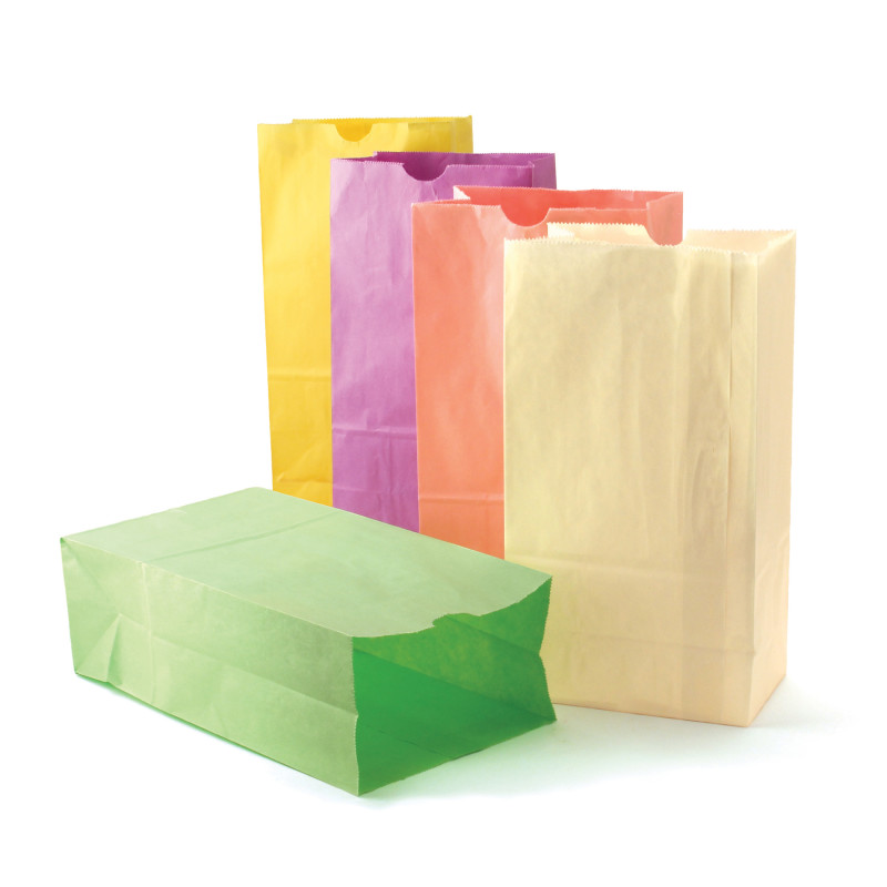Pastel Assorted Bags, 6'' x 3 1/2'' x 11'', Pack of 28