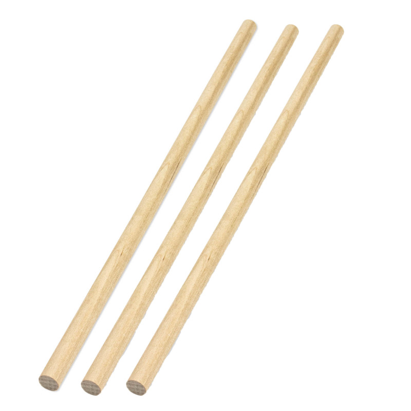 Wood Dowels, 3/8'', 25 Per Pack, 3 Packs