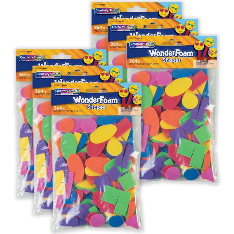 Shapes Assortment, Assorted Colors & Sizes, 264 Pieces