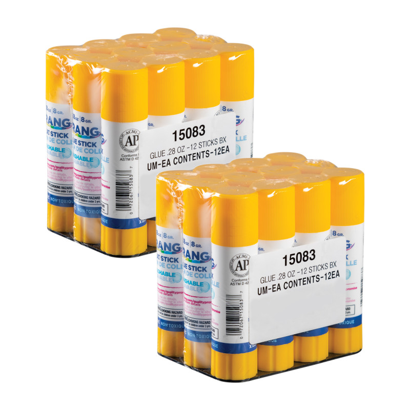 Washable Glue Stick, .28 oz, Pack of 24