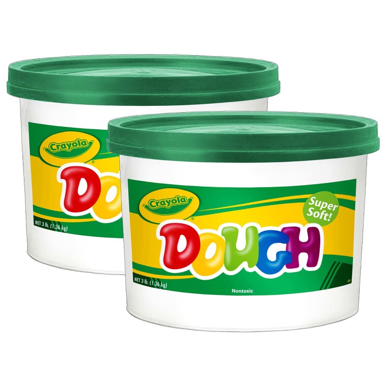 Super Soft Modeling Dough, Green, 3 lb.ucket, Pack of 2