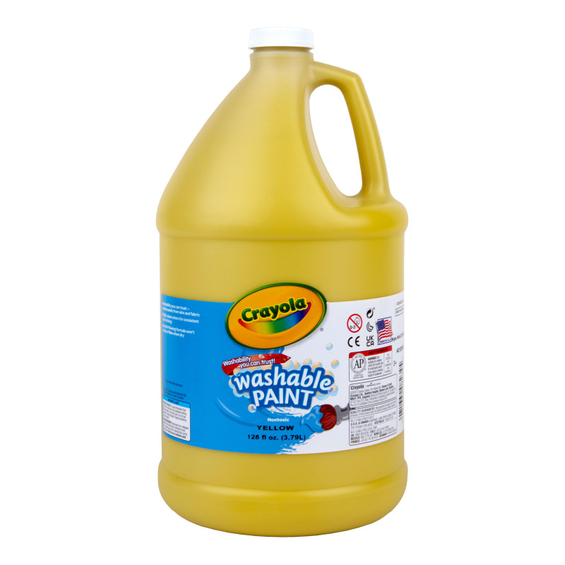 Washable Paint, Yellow, Gallon