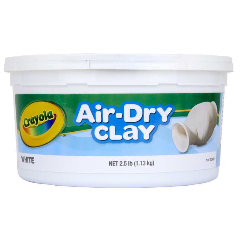 Air-Dry Clay, .5 Pounds Resealable Bucket, White